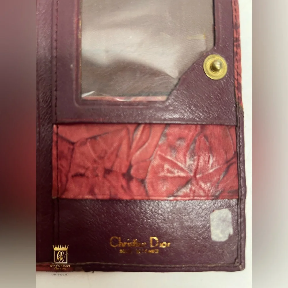 Dior crumpled leather wallet